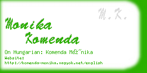 monika komenda business card